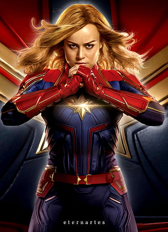 Captain Marvel, captain marvel, poster, HD phone wallpaper