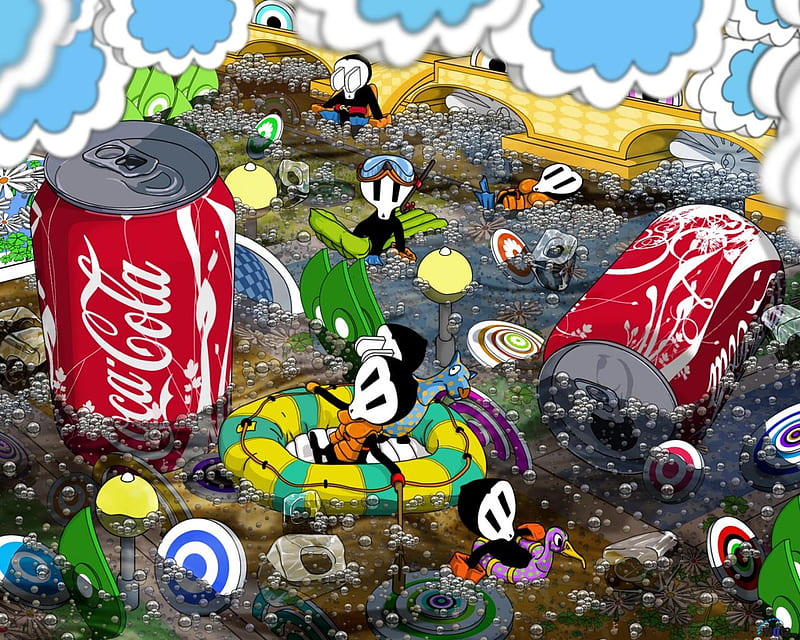 Coca cola, 3d, abstracto, otro, Fondo de pantalla HD | Peakpx