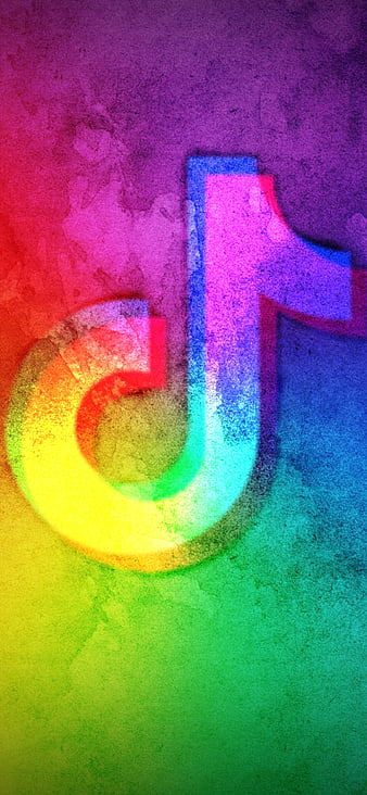 Good Tiktok logo, rainbow, theme, HD mobile wallpaper