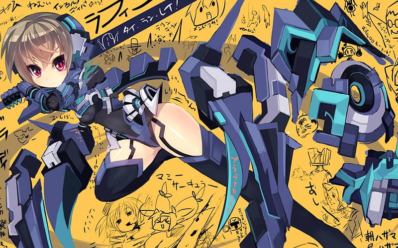Katana Mecha-Anime design, HD wallpaper