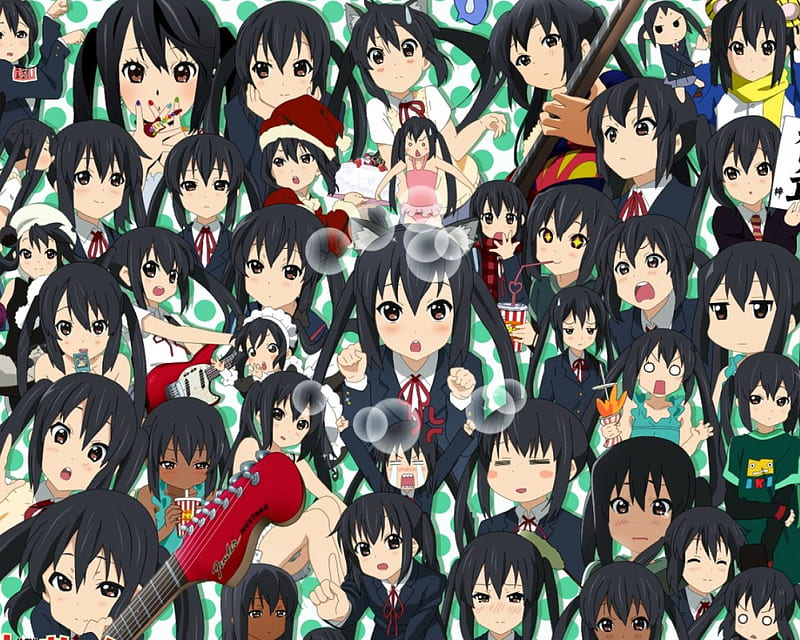 Azusa Overload, Azusa, K-ON, Anime Rocker, Azusa Nakano, Nakano, Anime, Anime Girl, HD wallpaper
