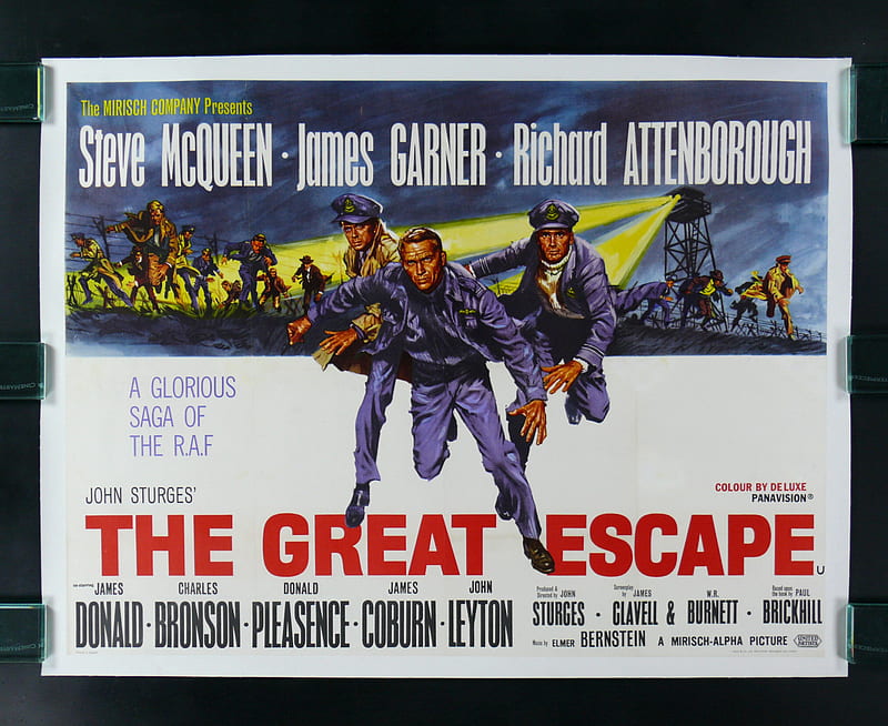The Great Escape, poster, steve mcqueen, classic, movie, HD wallpaper