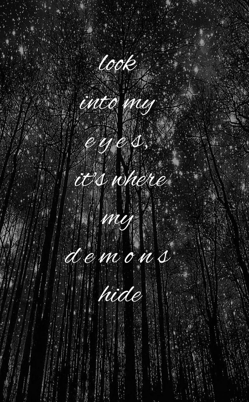 Demons hide, dark, demons, eyes, imagine dragons, inside, lyrics, music  quotes, HD phone wallpaper | Peakpx