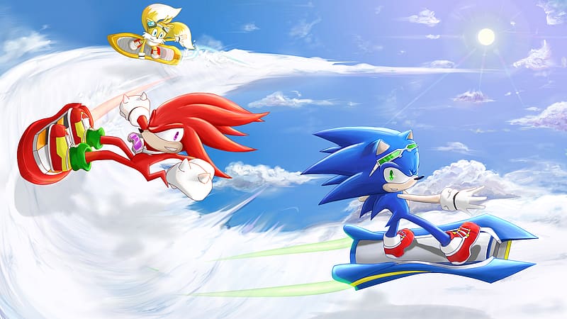 Sky, Video Game, Sonic The Hedgehog, Knuckles The Echidna, Miles 'tails' Prower, Sonic Riders, Sonic, HD wallpaper