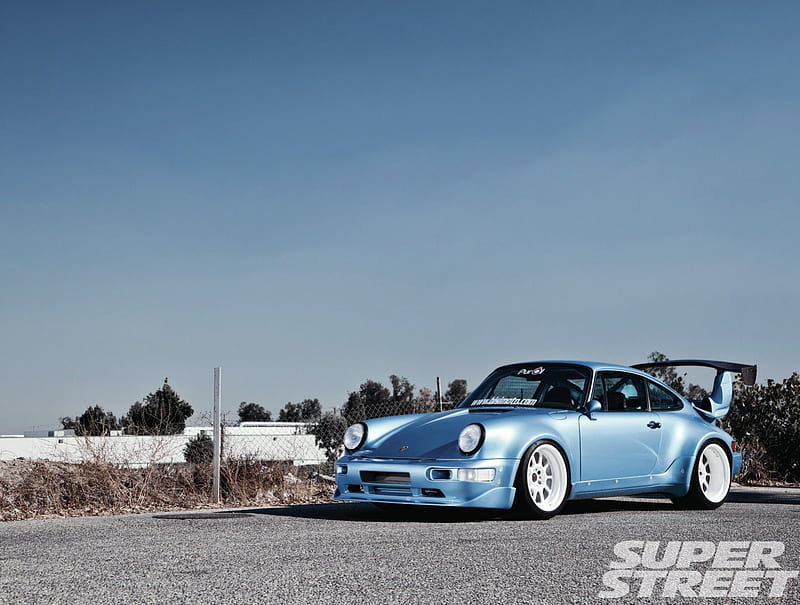Nasty 911, Classic, Porsche, Blue, Wing, HD wallpaper