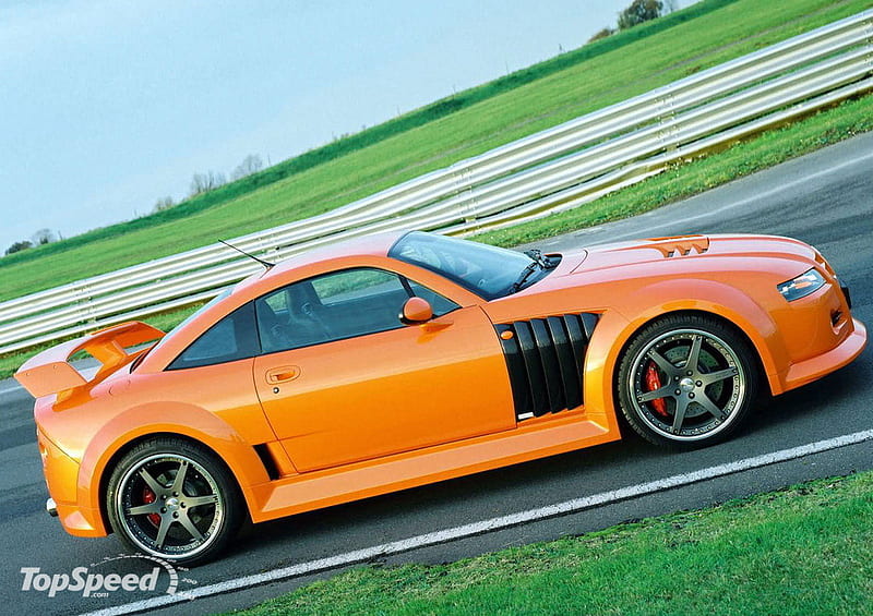 mg sports car, grey alloys, orange, front engine, black, two seater, race track, HD wallpaper