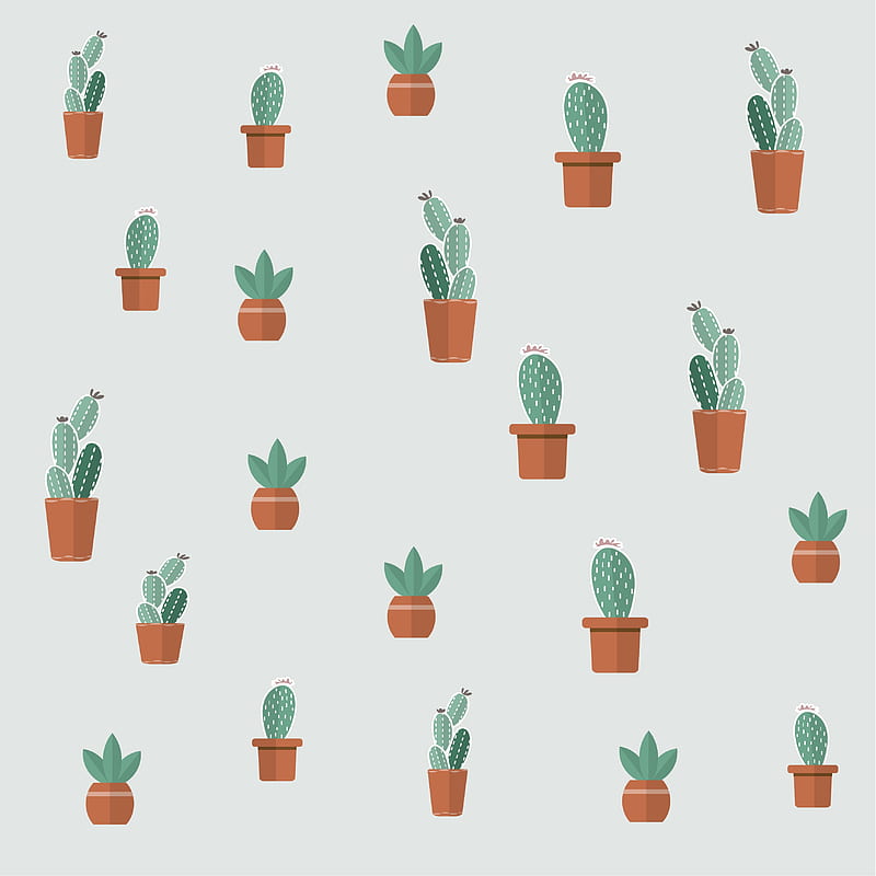Hello Plants asthetic cactus cute pastel HD phone wallpaper  Peakpx