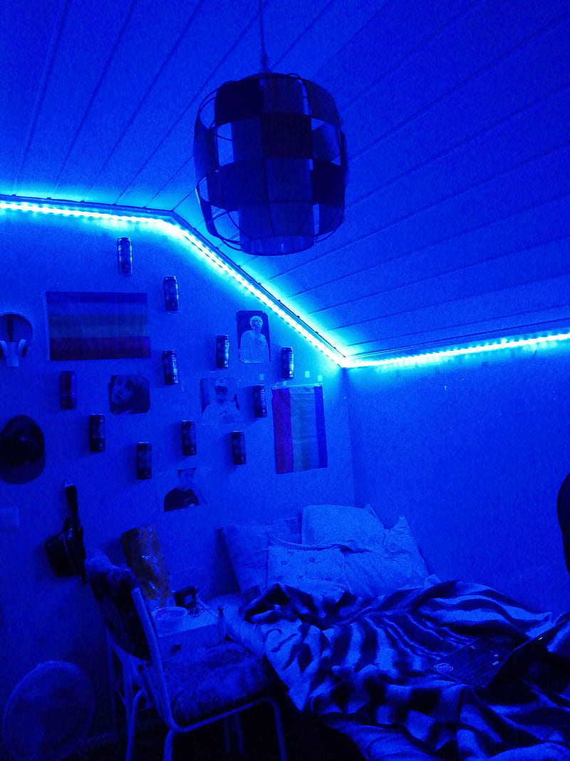 Aesthetic Room, blue, blueled, led lights, ledlight, leds, teen, teenager,  HD phone wallpaper | Peakpx
