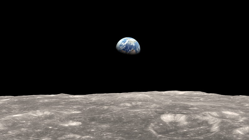earth from the moon, surface, planet, galaxy, Space, HD wallpaper