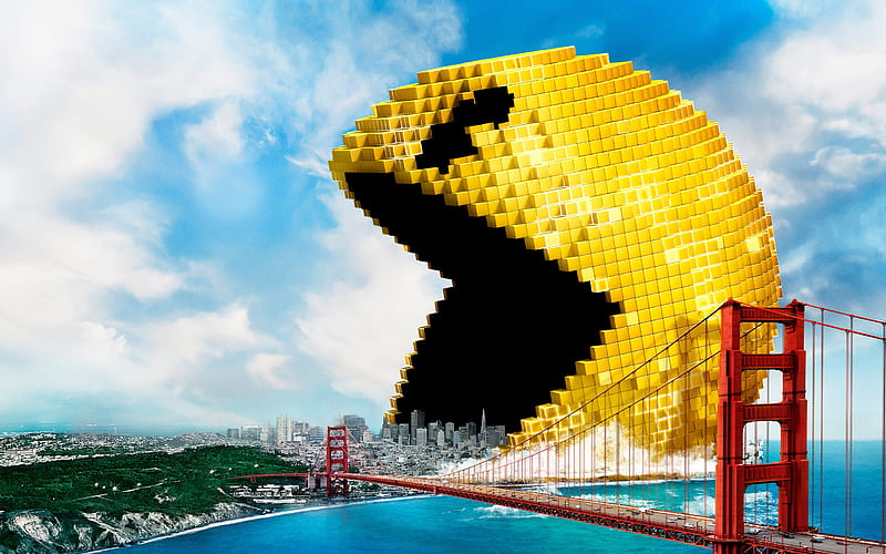 Pacman, 3D Art, Creative, Pixels, Hd Wallpaper | Peakpx