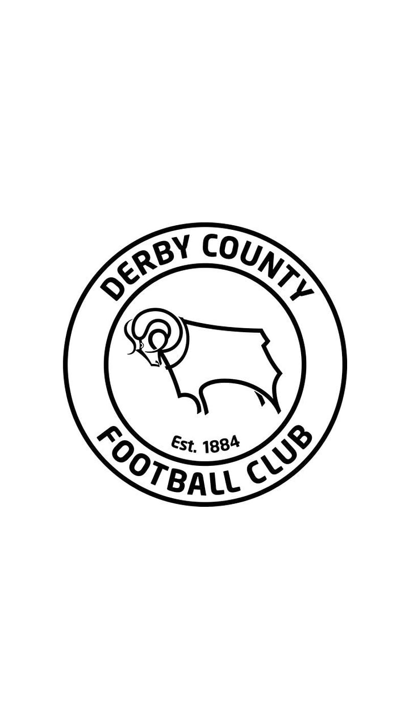 Derby County, county, derby, football, logo, soccer, esports, HD phone wallpaper
