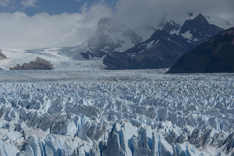 glacier, ice, mountains, frozen, landscape, HD wallpaper