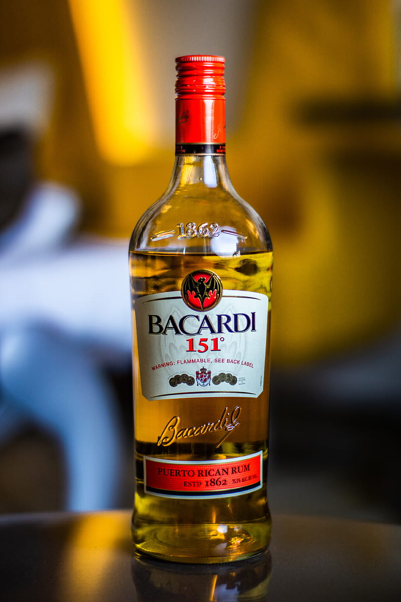 selective focus graphy of Bacardi 151 bottle, HD phone wallpaper
