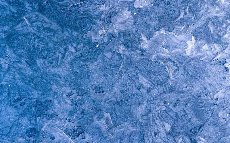 blue ice texture, ice patterns texture, frost texture, winter background, ice background, HD wallpaper
