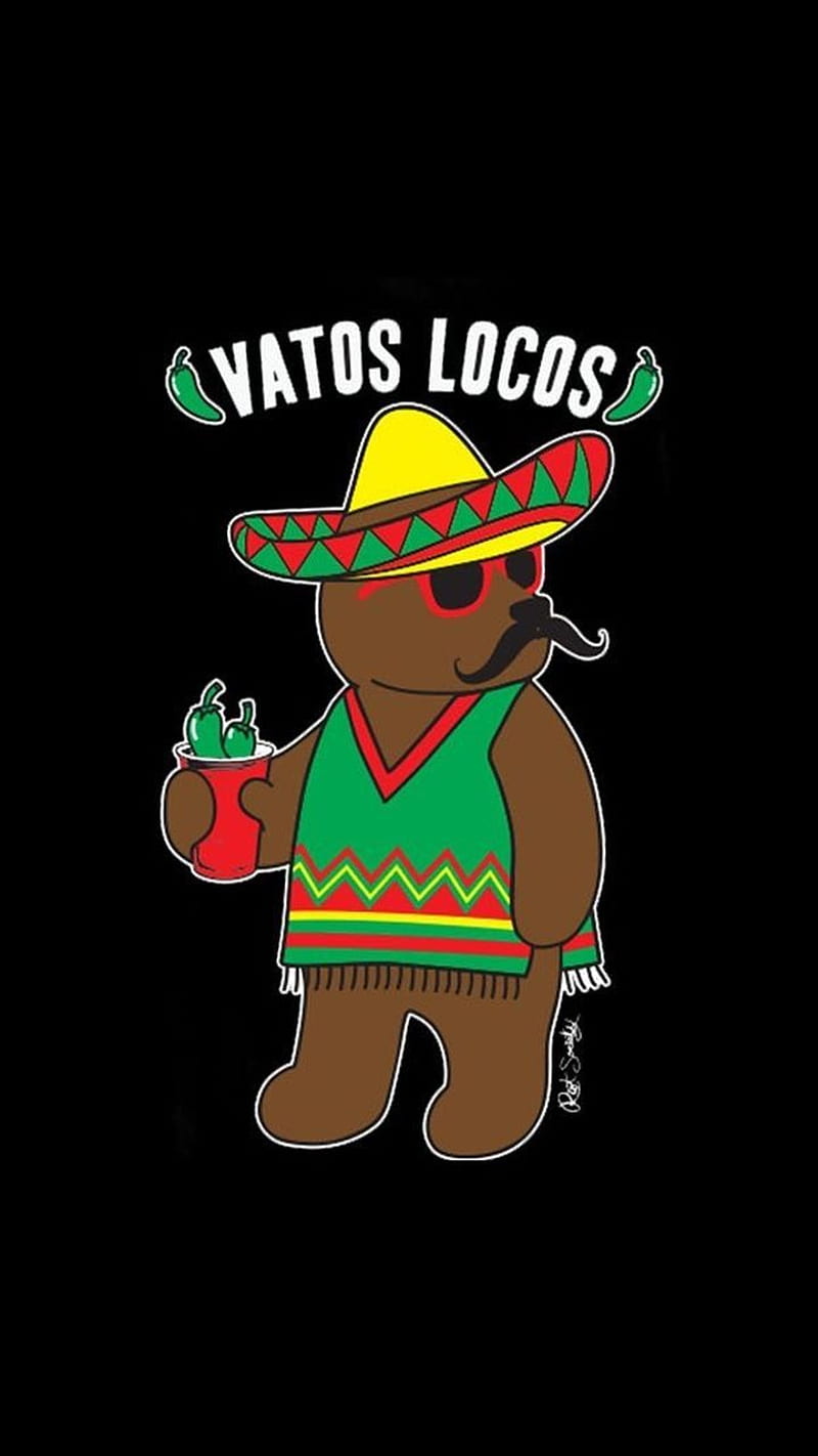 Vatos locos bear chiles funny bear hommie mexican riot society HD  phone wallpaper  Peakpx