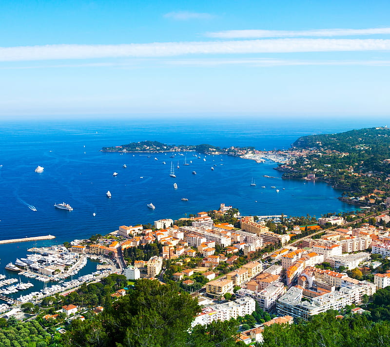 Nice, coast, france, houses, pier, sea, HD wallpaper | Peakpx