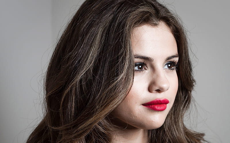 Selena Gomez portrait, American singer, hoot, make-up, UNICEF Goodwill Ambassador, HD wallpaper