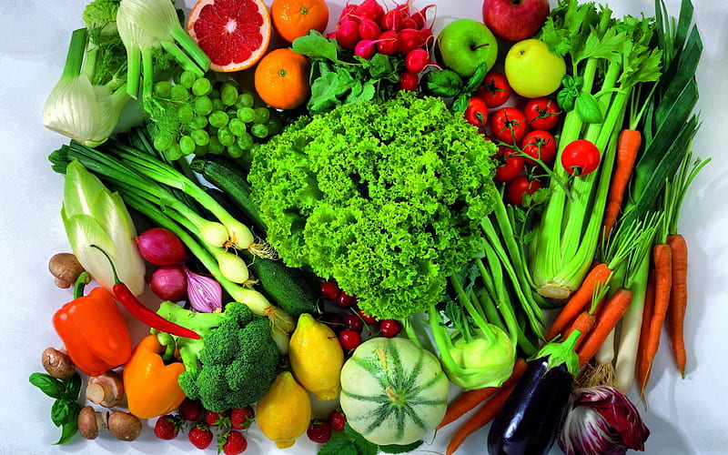 Vegetables&Fruits, Vegetables, Abstract, Fruits, graphy, HD wallpaper