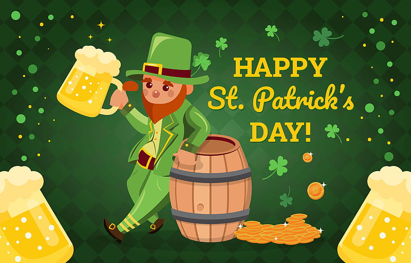 Holiday, St. Patrick's Day, Beer, Leprechaun, HD wallpaper