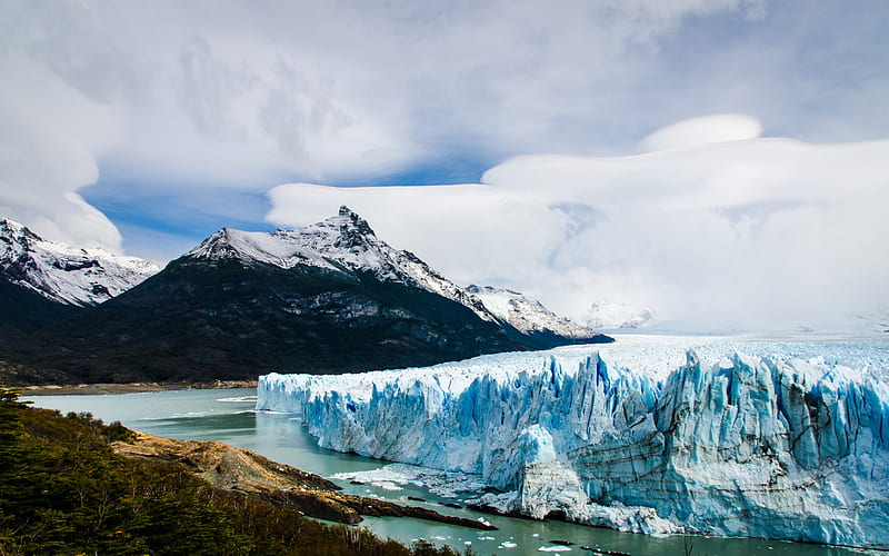 Perito Moreno Glacier, Los Glaciares National Park, Patagonia, mountain landscape, glacier, mountains, Argentinian Patagonia, Santa Cruz Province, Argentina, HD wallpaper