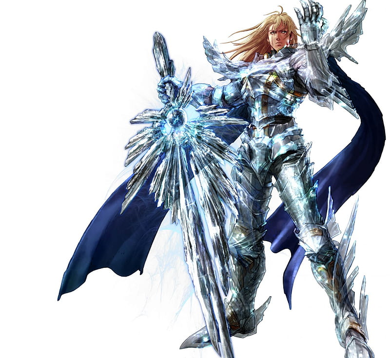 Siegfried, blond, cg, guy, video game, game, blade, handsome, hot, weapon, realistic, long hair, sword, male, blonde, blonde hair, sexy, rpg, blond hair, plain, armor, cute, boy, 3d, warrior, simple, soul calibur, white, HD wallpaper