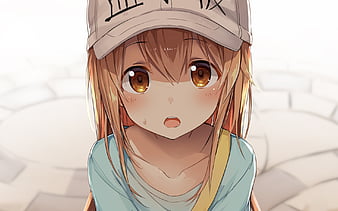 Plaqueta Hataraku, anime, celula, chan, girl, hataraku, loli, plaqueta,  saibou, HD phone wallpaper