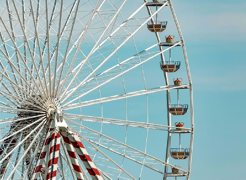 Wheel of Fortune, Sky, Blue, Games, Theme park, HD wallpaper