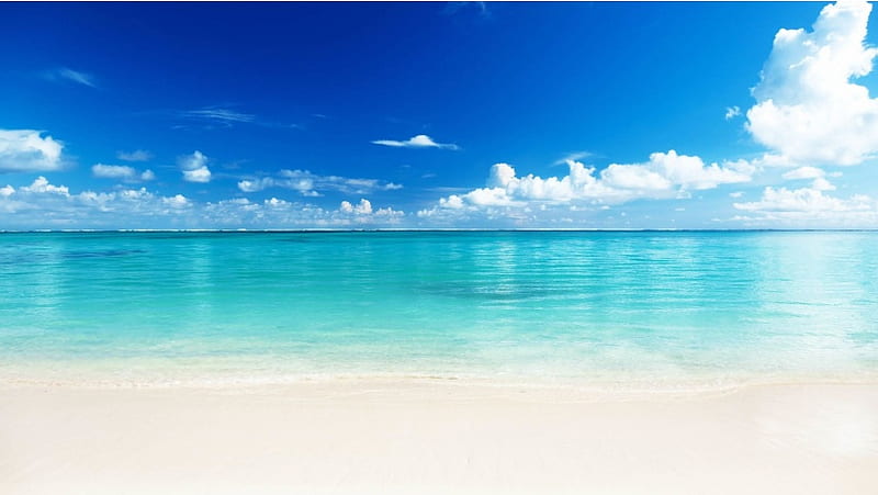 White Sand And Azure Water, HD wallpaper