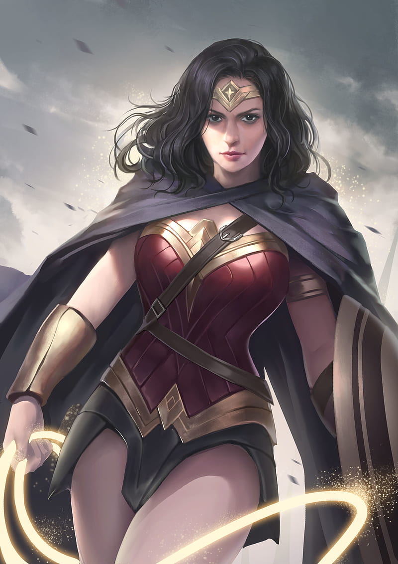 fantasy art, Wonder Woman, DC Comics, cape, HD phone wallpaper