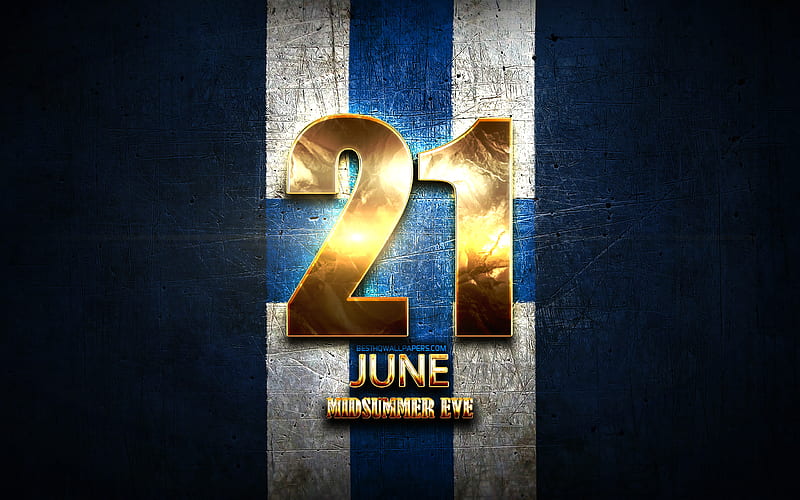 Midsummer Eve, June 21, golden signs, Finnish national holidays, Finland Public Holidays, Finland, Europe, HD wallpaper