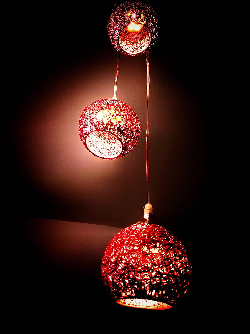 Lighted Red Hanging Lantern, HD phone wallpaper
