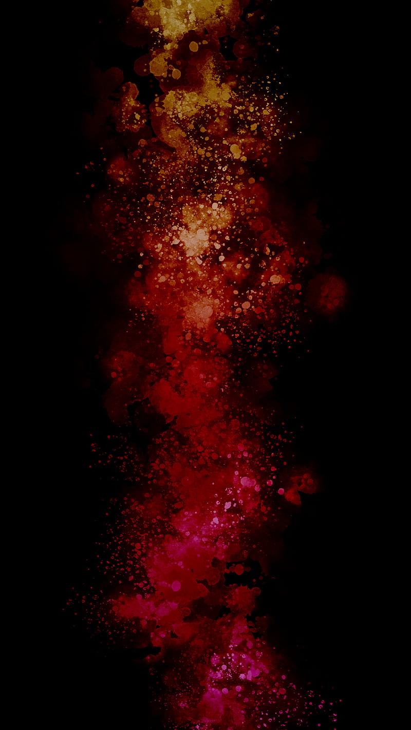 Red Splatter, Bertil, abstract, mess, paint, HD phone wallpaper