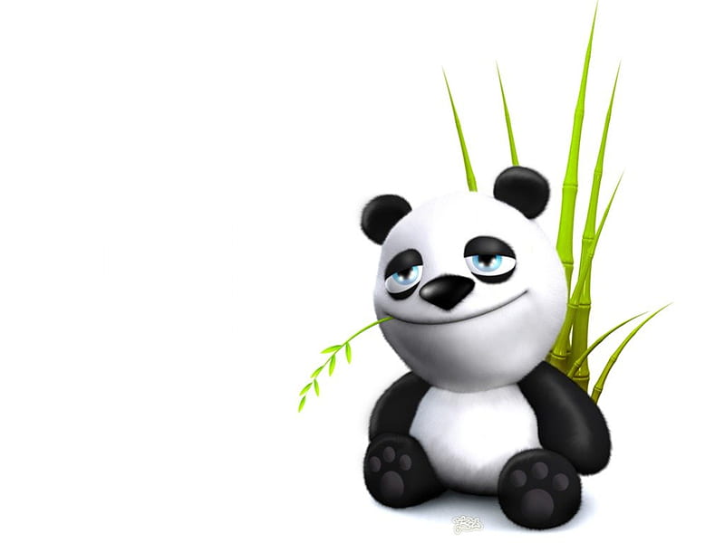 Funny panda, 3d, animals, HD wallpaper | Peakpx