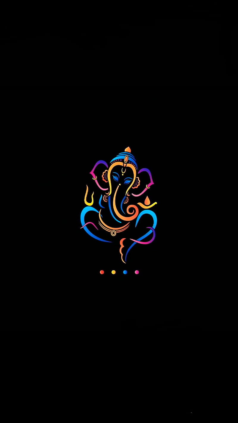 Details 100 ganpati photo black background