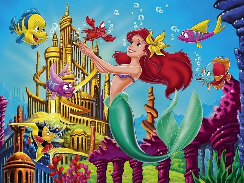The Little Mermaid, Ariel, Disney, Cartoon, HD wallpaper | Peakpx