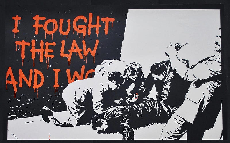 バンクシー Banksy ＩFOUGHT THE LAW WCP 純正 www.m