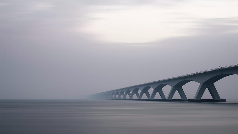 Netherlands Zeeland Bridge Travel, HD wallpaper