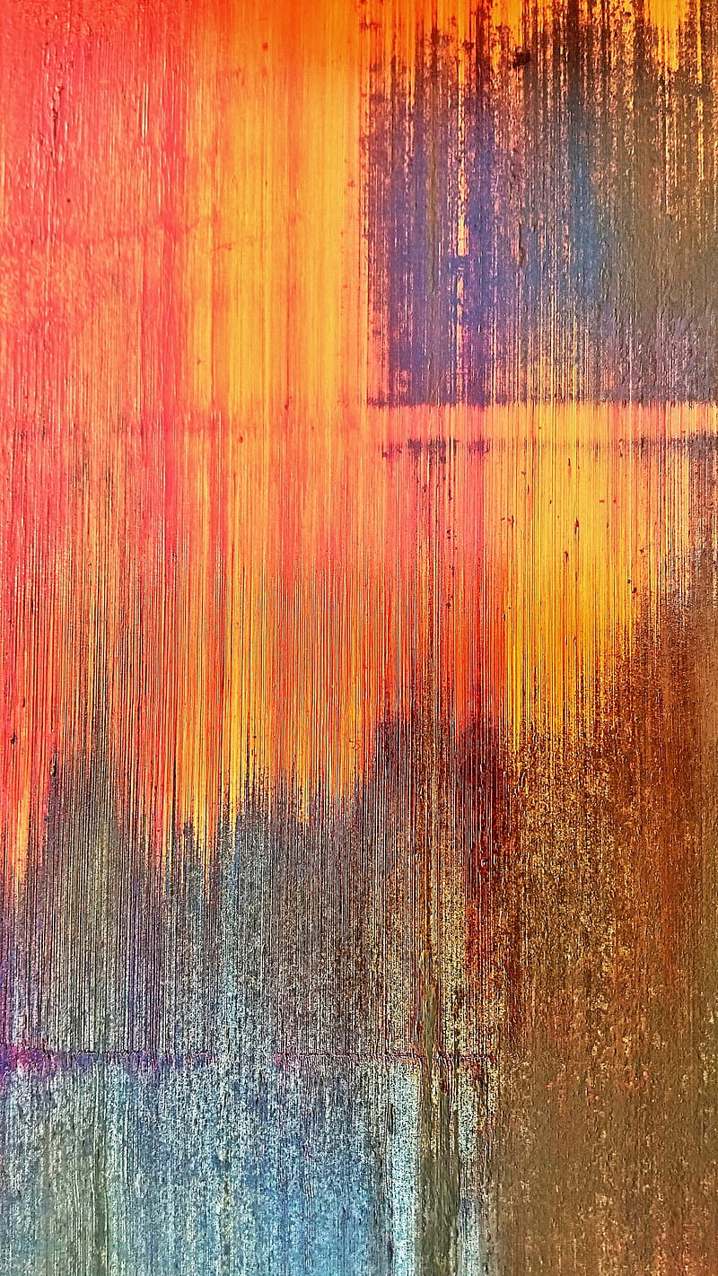 worn paint, ElectricJAC, abstract, industrial, orange, rugged, rustic, HD phone wallpaper