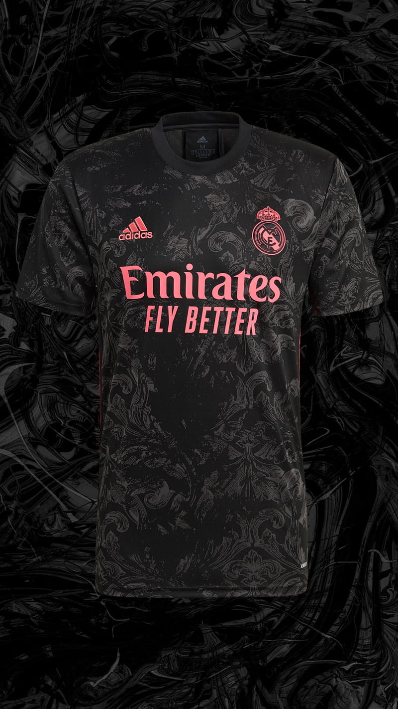 Real Madrid, black, pink, uefa, HD phone wallpaper