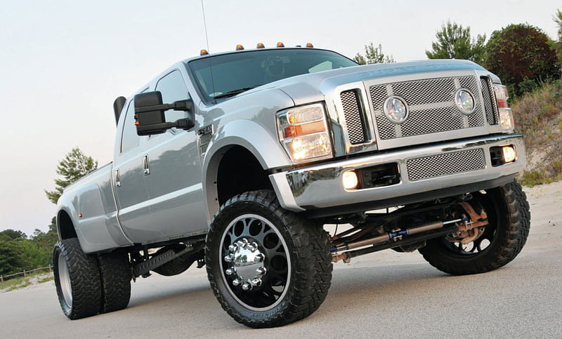 Lifted to Luxury, custom, truck, ford, black wheels, HD wallpaper