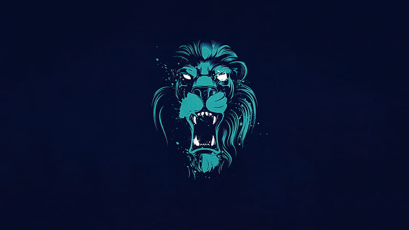 Lion Opening Mouth Illustration , lion, animals, artist, artwork, digital-art, HD wallpaper