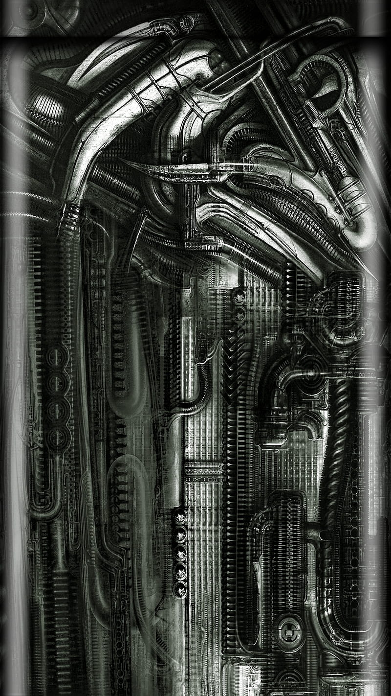 Giger Art, 929, edge, industrial, metal, metallic, steampunk, tech, HD phone wallpaper