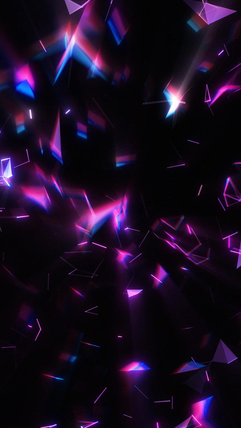 neon glass, abstract, amoled, geometric, glow, glowing, minimal, purple, trippy, violet, HD phone wallpaper