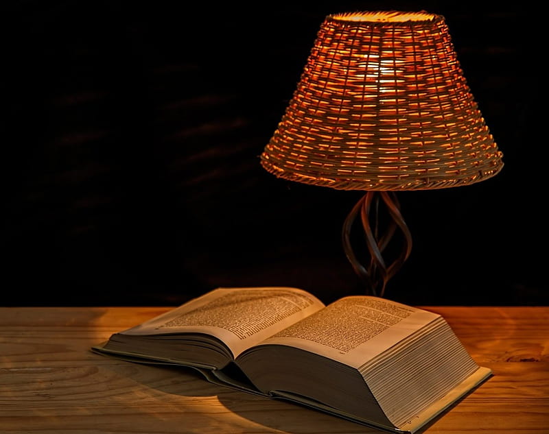 for Book Lovers, lamp, big, reading, Book, old book, light, HD wallpaper