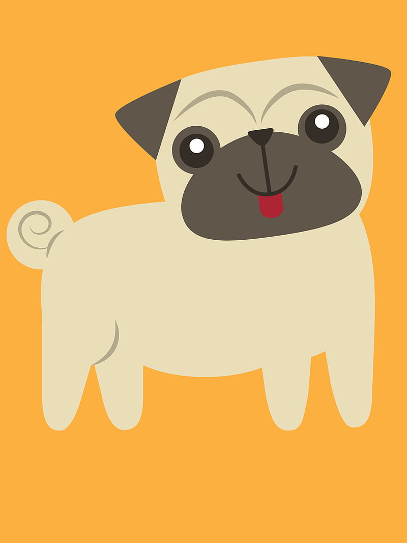 Pug, animal, animals, cartoon, dog, dogs, pugs, HD phone wallpaper | Peakpx