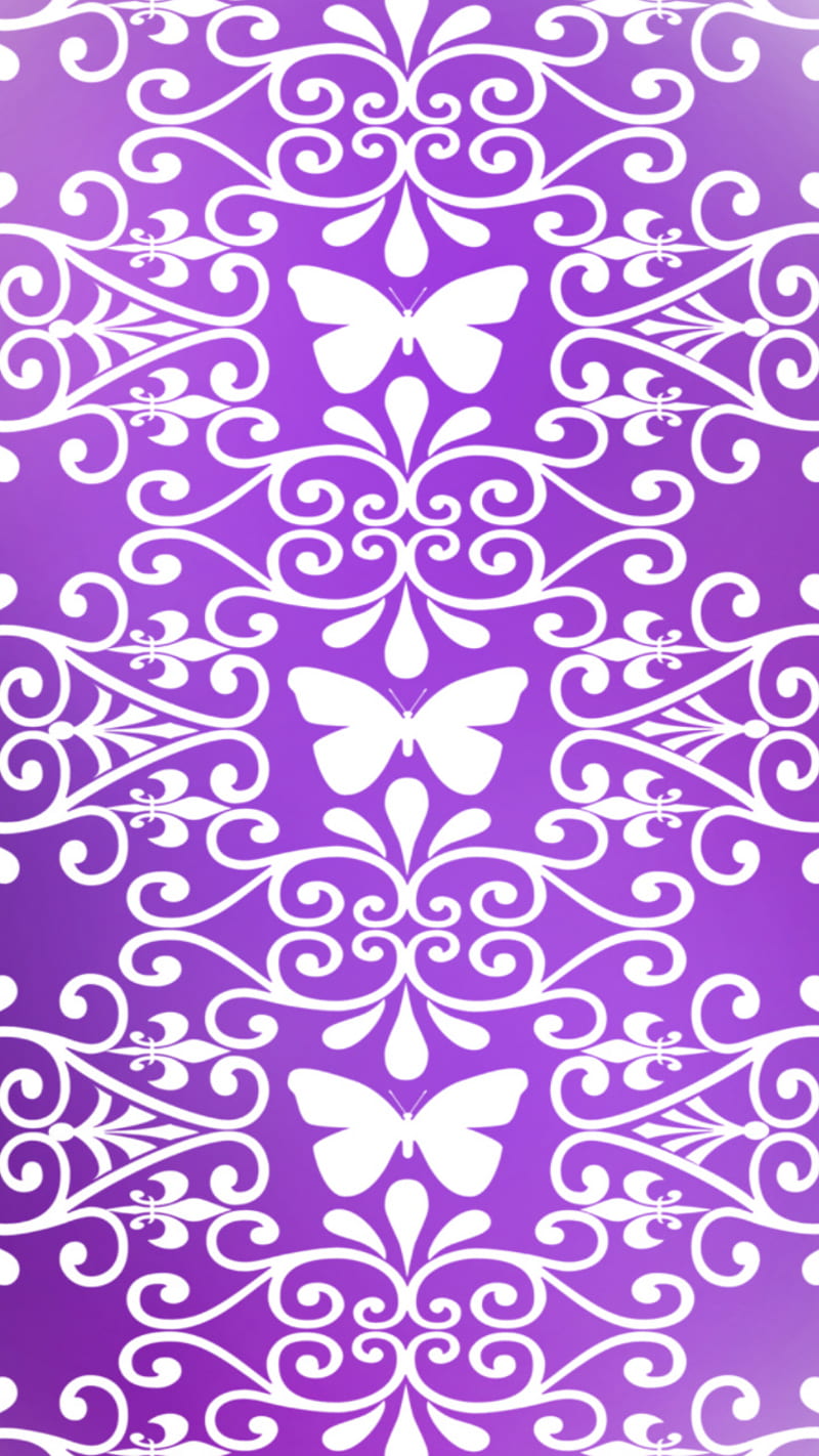 Butterfly pretty, butter, desenho, designs, fly, purple, tiedie, white, HD phone wallpaper