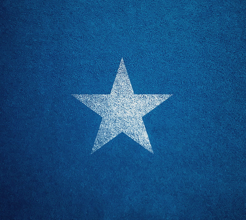 Single Star, blue, cool, crisp simple, star, texture, white, worn, HD wallpaper