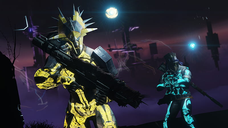 Destiny 2 Shadowkeep Green And Yellow Color Fighters With Guns Games, HD wallpaper