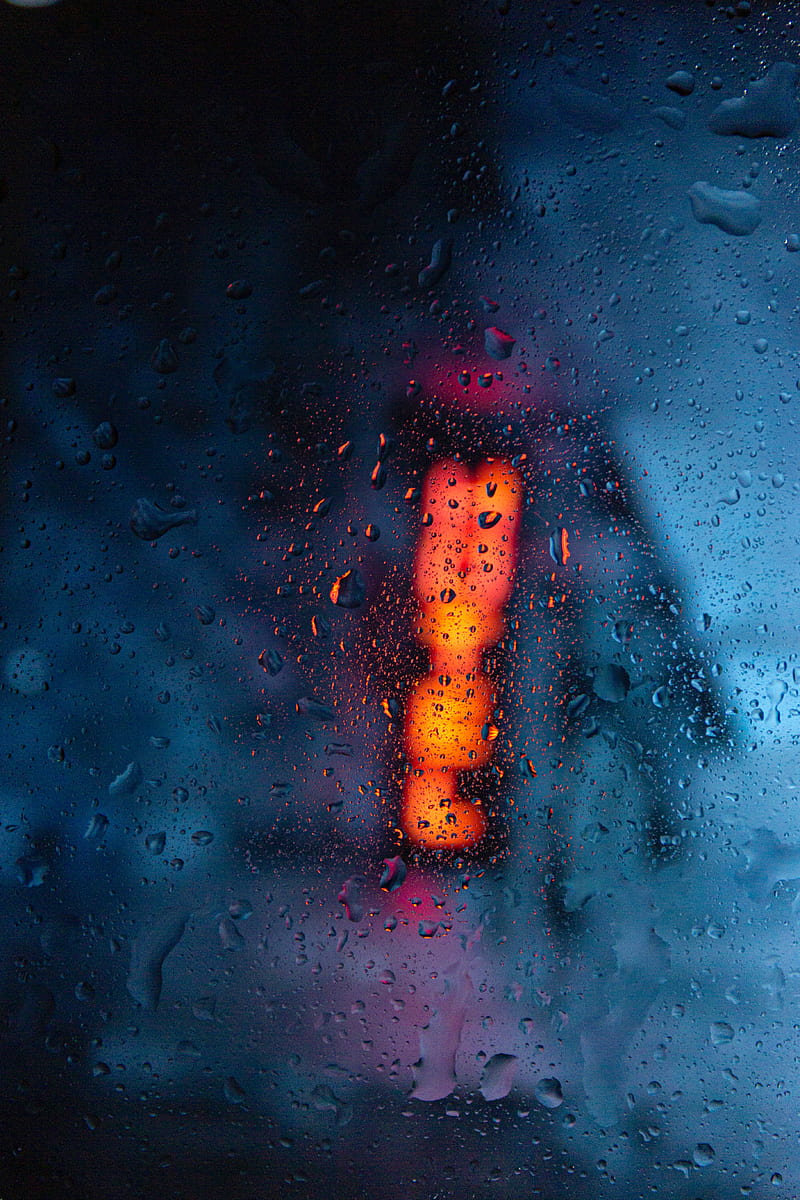 glass, drops, wet, water, blur, HD phone wallpaper