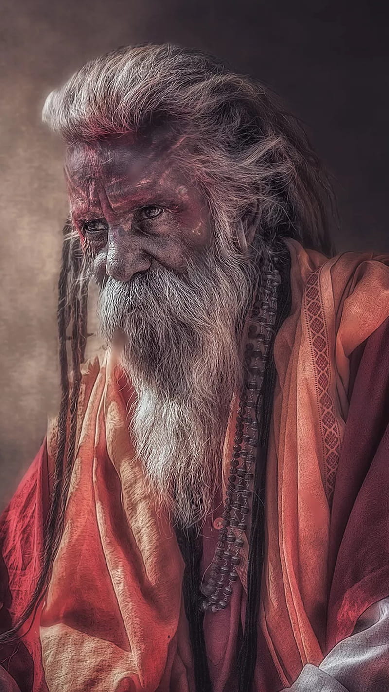 Indian man, beard, india, long hair, old, old man, portrait, HD phone  wallpaper | Peakpx